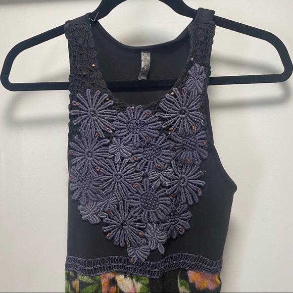 Free People Dreamy Floral Wool Patchwork Dress - Picture 4 of 12